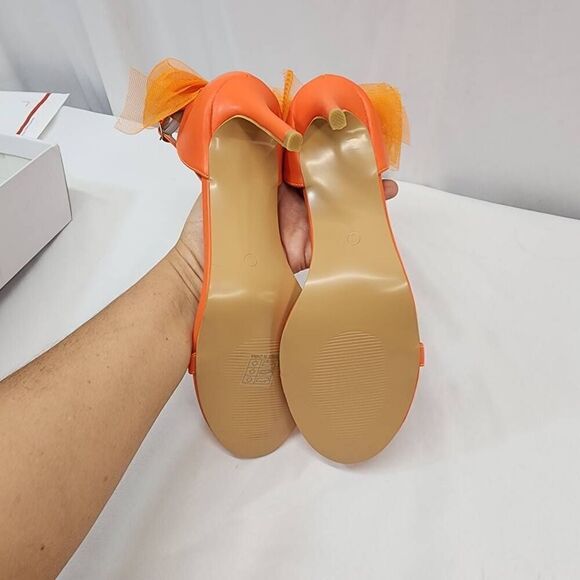 LIURUIJIA Size 11 EU 44 Women's Bowknot Stiletto High Heels Strappy Sandals Wedd - Picture 8 of 13